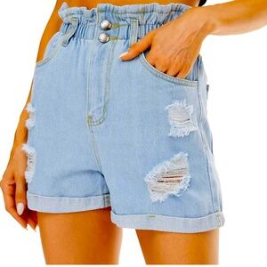 Plaid&plain 100% cotton pre-washed shorts size L